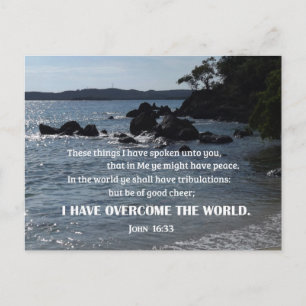 John 16:33 These things I have spoken unto you Postcard