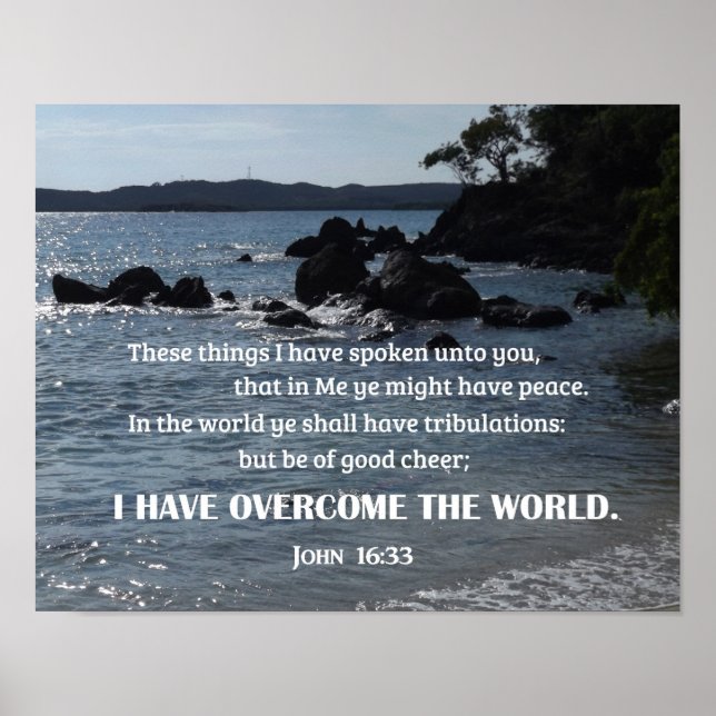 John 16:33 These things I have spoken unto you Poster (Front)