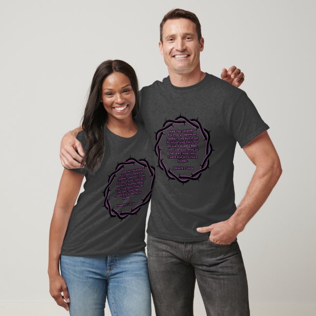 John 19:2-3 KJV Bible Verse Scripture Unisex T-Shirt (Unisex)