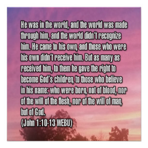 John 1:10-13 WEBU Poster