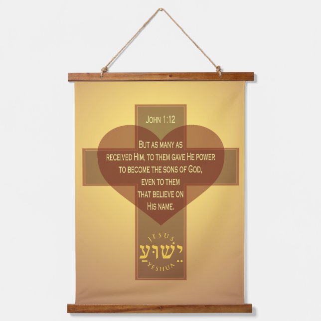 John 1:12  hanging tapestry (Front)