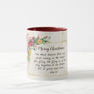 John 1:14 The Word became Flesh, Christmas Mug