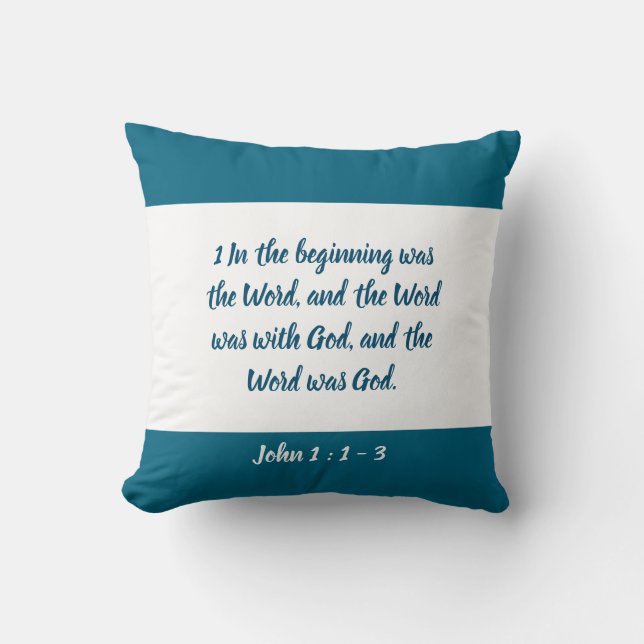 John 1 : 1 - 3 - Throw Pillow (Front)
