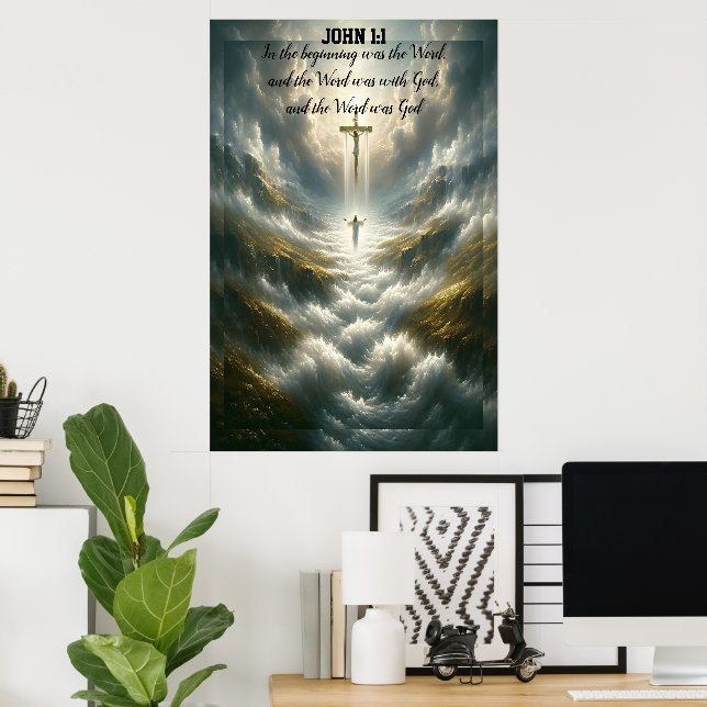 John 1:1  In the beginning was the Word Poster (Home Office)