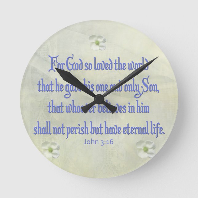 John 316 Dogwood Round Clock (Front)