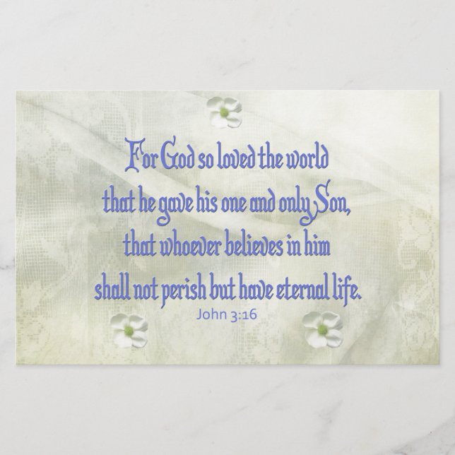 John 316 Dogwood Stationery (Front)