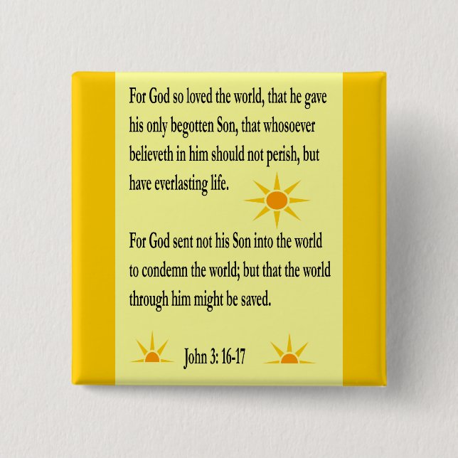 John 3:16-17 button (Front)