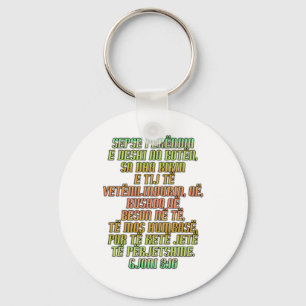 John 3:16 Albanian Key Ring
