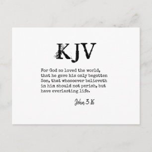John 3:16 Bible Quote - Can be Customised Postcard
