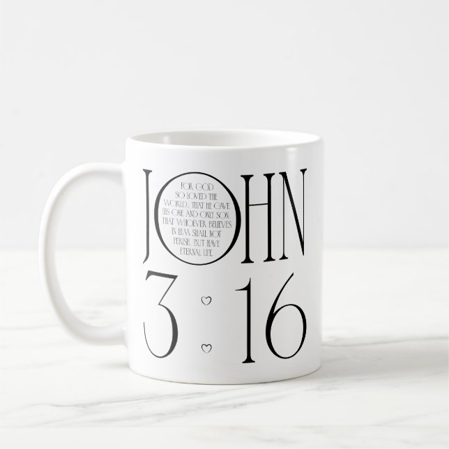 John 3:16 Bible Verse Coffee Mug (Left)