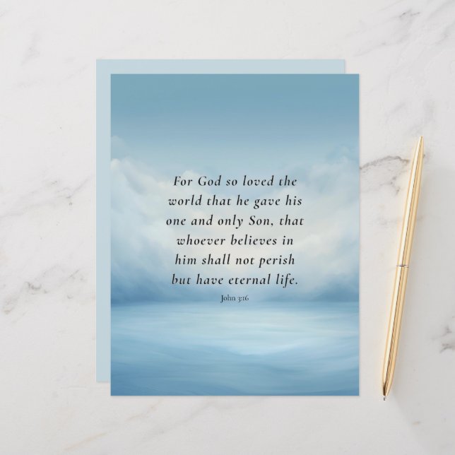 John 3:16 Bible Verse Image (Front/Back In Situ)