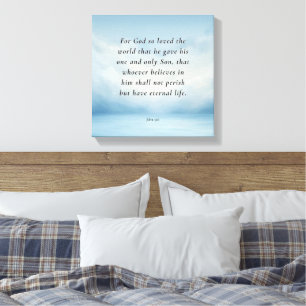 John 3:16 Bible Verse Image Canvas Print