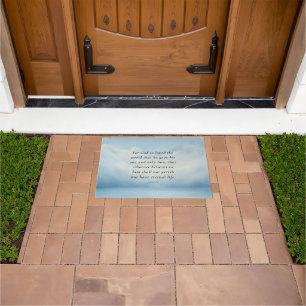 John 3:16 Bible Verse Image Doormat