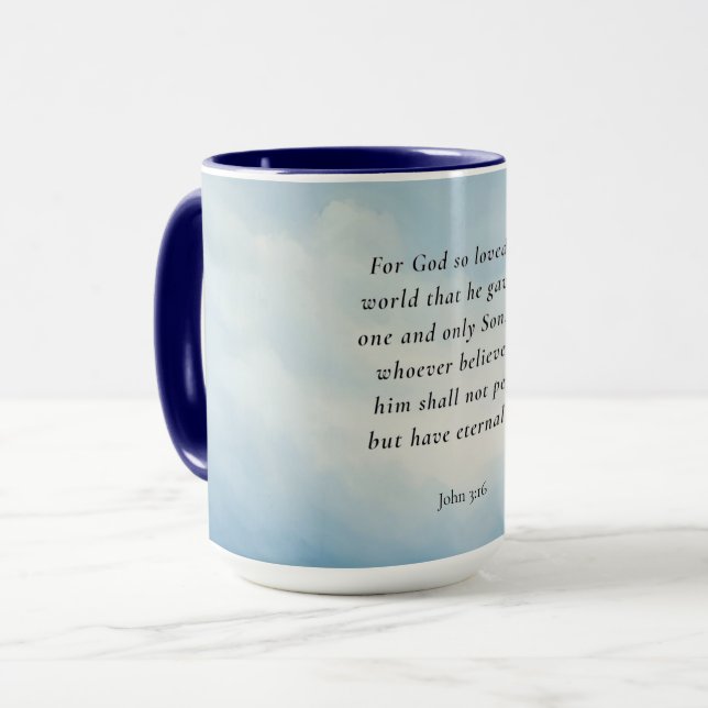 John 3:16 Bible Verse Image Mug (Front Left)
