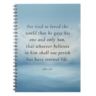 John 3:16 Bible Verse Image Notebook