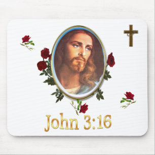 John 3:16 Bible verse Mouse Pad