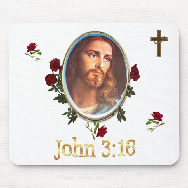 John 3:16 Bible verse Mouse Pad (Front)