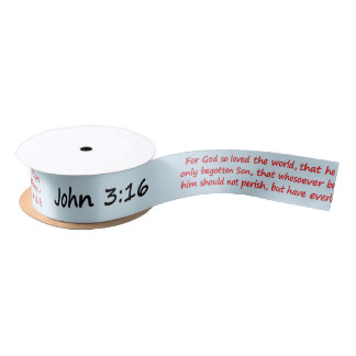 John 3:16 Bible Verse Satin Ribbon