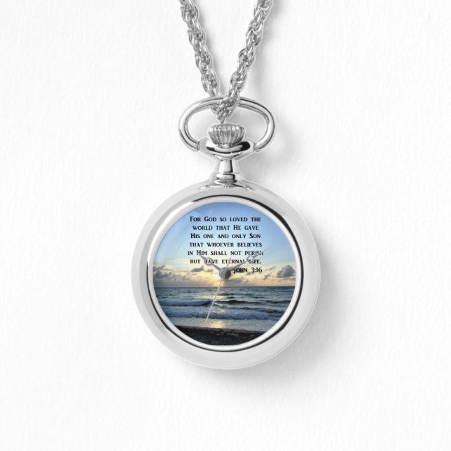 JOHN 3:16 BLUE SKIES SCRIPTURE PHOTO WATCH (Front)