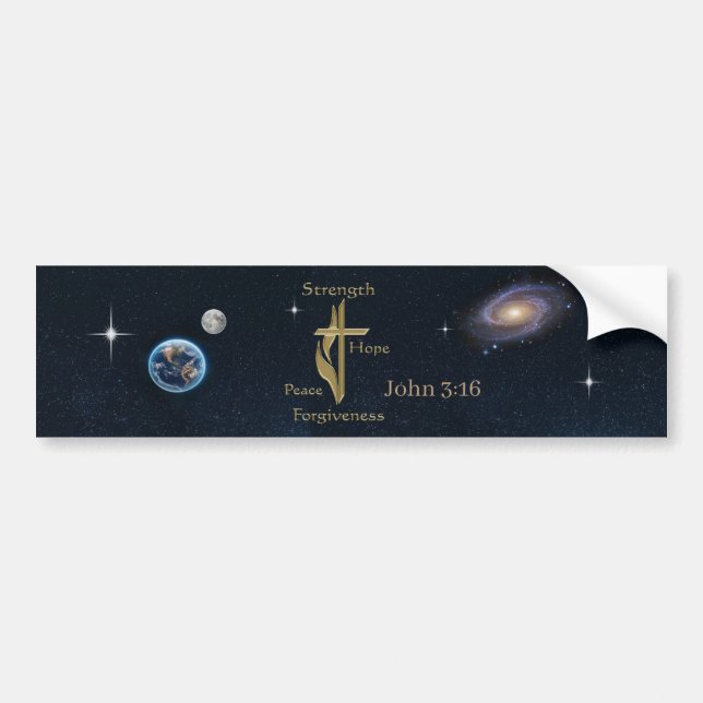 John 3:16 bumper sticker (Front)
