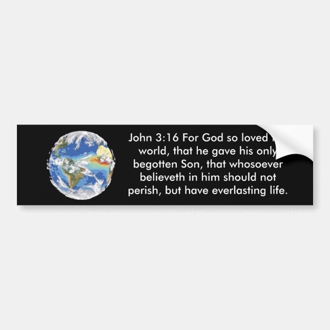 John 3:16 Bumper sticker (Front)