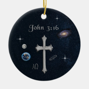 John 3:16 ceramic ornament