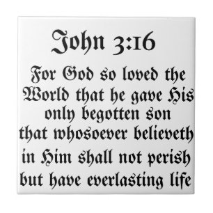 John 3:16 ceramic tile