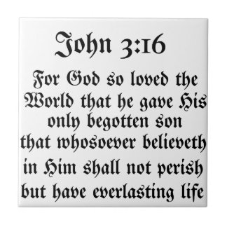 John 3:16 ceramic tile