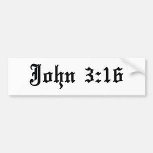 john 3:16 christian bible verse bumper sticker