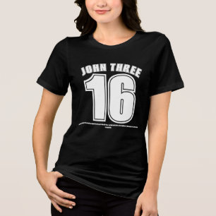 John 3 16, Christian Bible verse Tri-Blend Shirt