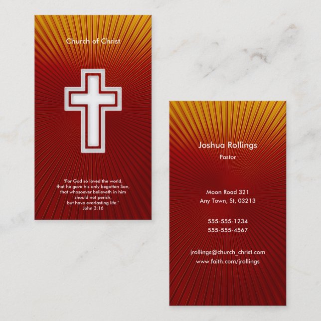 John 3:16 - Christian Business Card (Front/Back)