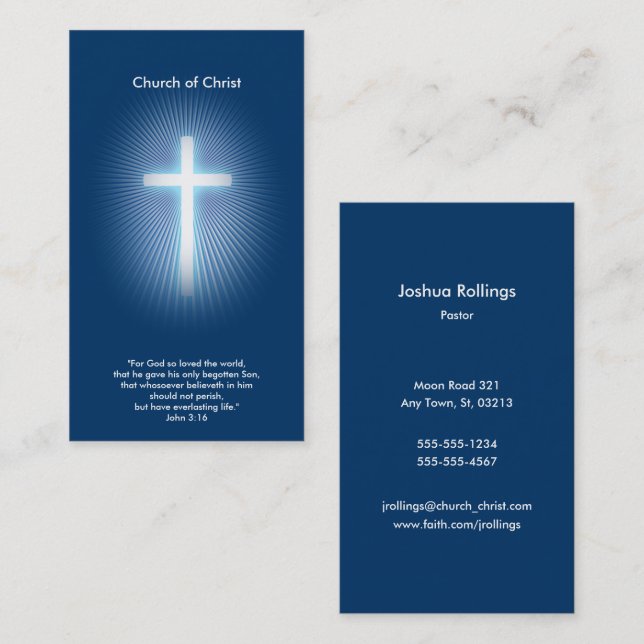 John 3:16 - Christian Business Card (Front/Back)