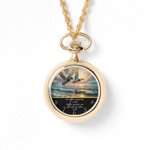 John 3:16 Christian Faith cross with ducks  Watch