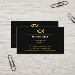 John 3:16 Christian Fish Cross Business Card