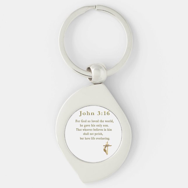 John 3:16 christian gifts key ring (Front)