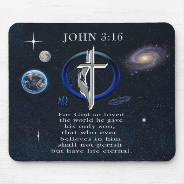John 3:16 Christian  Mouse Pad (Front)