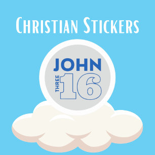 John 3:16 Christian Stickers