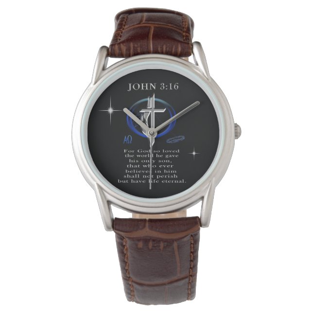 John 3:16 Christian  Watch (Front)