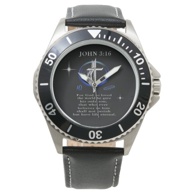 John 3:16 Christian  Watch (Front)