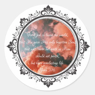 John 3:16 Classic Round Sticker