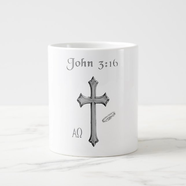 John 3:16 clothing large coffee mug (Front)