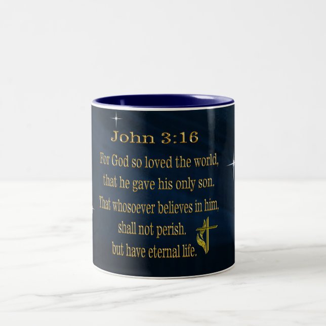 John 3:16  coffee mugs (Center)