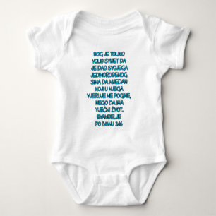 John 3:16 Croatian Baby Bodysuit