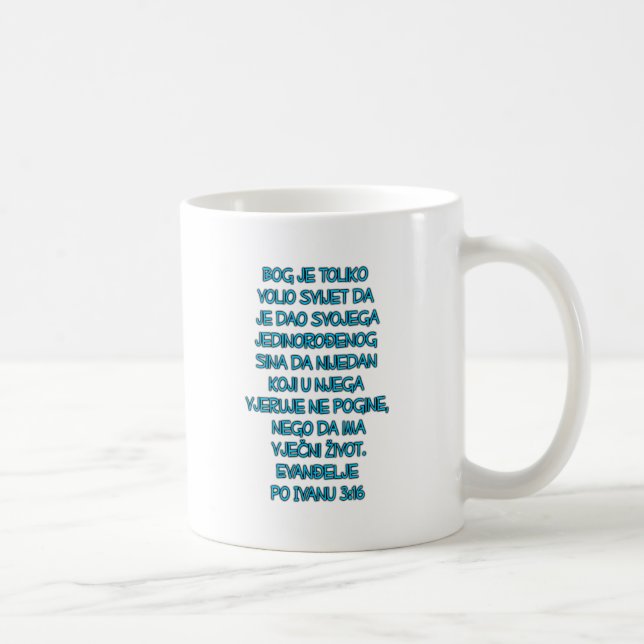 John 3:16 Croatian Coffee Mug (Right)
