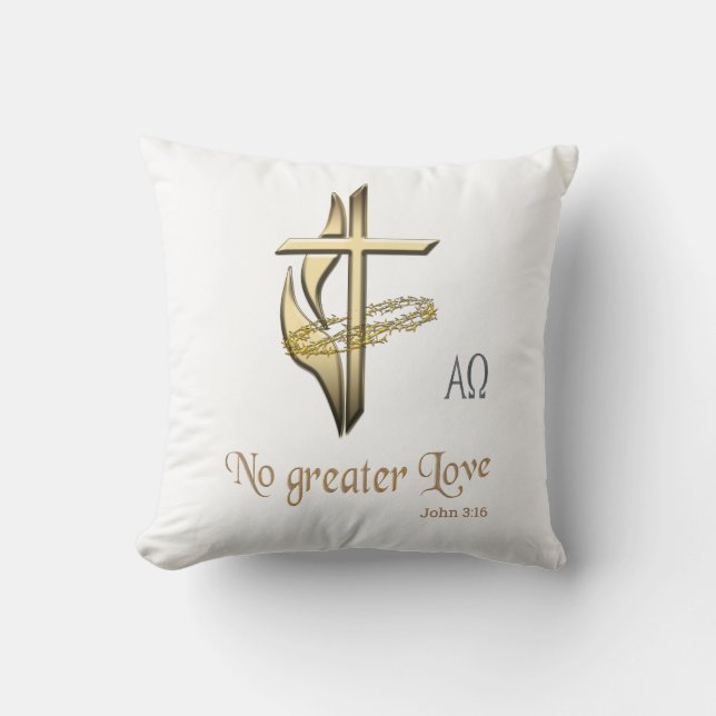 John 3:16 cushion (Front)