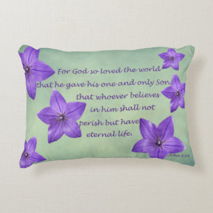 John 3:16 decorative cushion