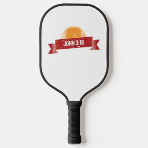John 3:16 Design Vintage Look Pickleball Paddle