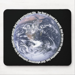 John 3:16 Earth Christian Mousepad
