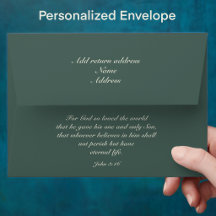 John 3:16 Elegant Sage Green Custom Christmas Card