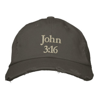 John 3:16 embroidered hat